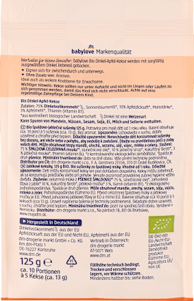 Kinderkekse Dinkel-Apfel ab 1 Jahr babylove