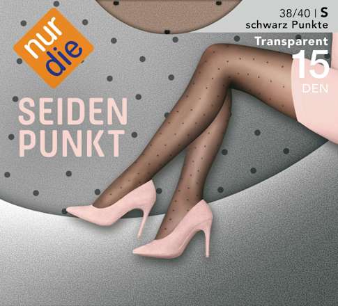 Seidenpunkt Strumpfhose schwarz 15 DEN, Gr. 38/40 nur die