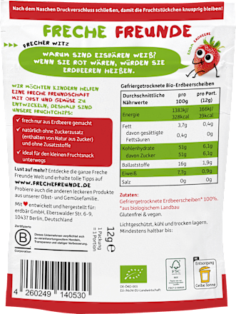 Kindersnack Fruchtchips Erdbeere, ab 3 Jahre Freche Freunde