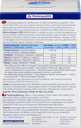 Kollagen 5.000 étrend-kiegészítő, trópusi gyümölcs ízű, 20 tasak Mivolis