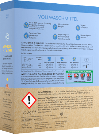 Vollwaschmittel Pulver everdrop