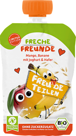 Quetschie Mango, Banane mit Joghurt & Hafer ab 1 Jahr Freche Freunde
