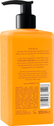 Flüssigseife Thailand Feeling mit Mandelmilch, Orangenblüte & Bambus ORINIQ