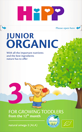 Ekološko mleko Organic 3 Junior, od 1. leta dalje HiPP