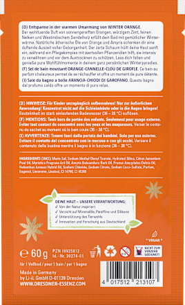 Schaumbad Winter Orange Dresdner Essenz