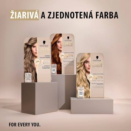 Farba na vlasy - 7-16 chladná popolavá blond Schwarzkopf CREME SUPREME