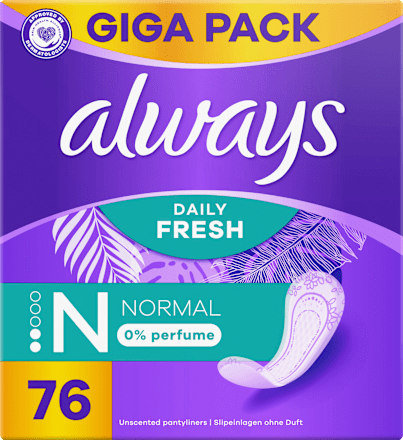 Slipeinlagen Daily Fresh & Protect Normal Giga Pack always