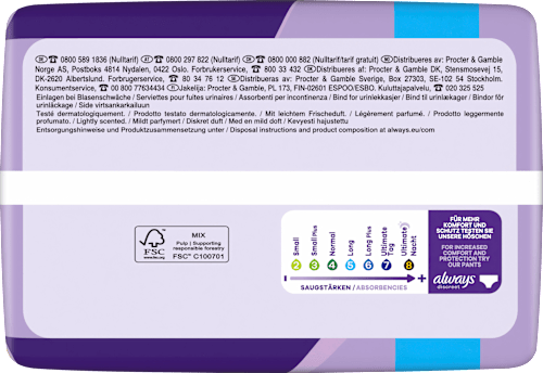 discreet Einlagen Inkontinenz 5 Long Big Pack always