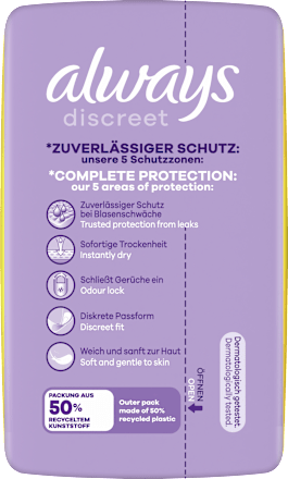 discreet Einlagen Inkontinenz Normal Big Pack always