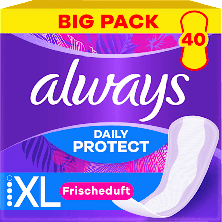 Slipeinlagen Daily Protect Extra Long mit Frischeduft, Big Pack always