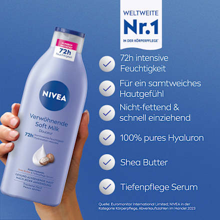 Körpermilch verwöhnende Soft Milk NIVEA