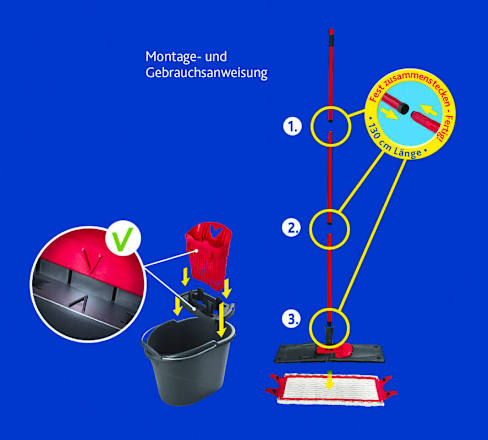 Wischsystem UltraMax 2in1 Komplettset mit PowerPresse Vileda