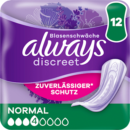 discreet Einlagen Inkontinenz Normal always