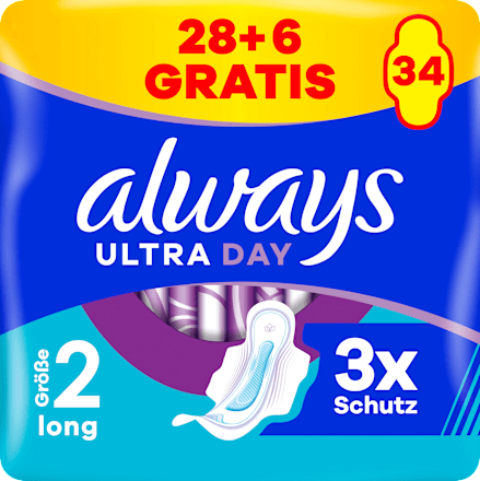 Binden Ultra Day 2 Long mit Flügeln Giga Pack always