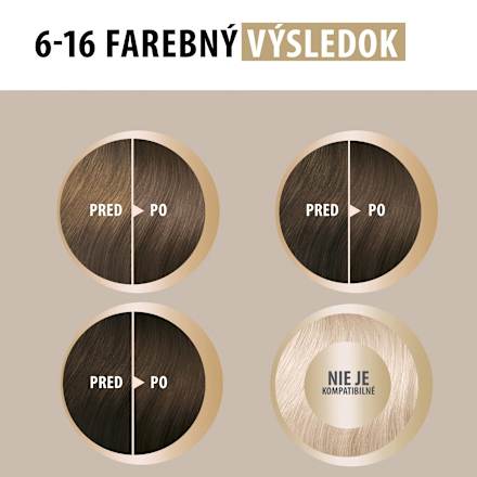 Farba na vlasy - 6-16 chladná tmavá popolavá blond Schwarzkopf CREME SUPREME
