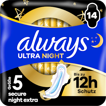 Ultra Secure Night Extra Binden mit Flügeln 5 always
