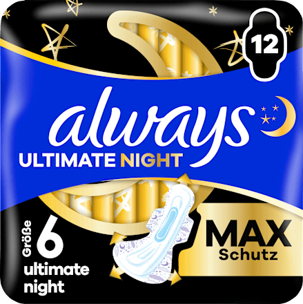 Binden Ultra Max Protection Ultimate Night mit Flügeln Gr. 6 always
