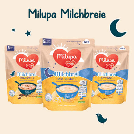 Abendbrei Milch Sanfter Start Gute Nacht ab dem 5. Monat Milupa