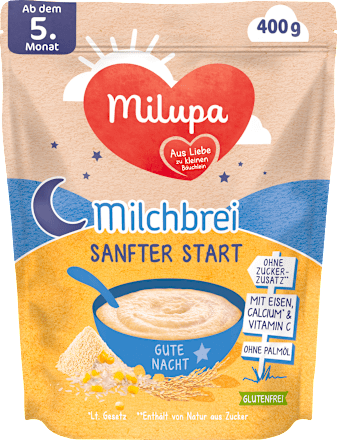 Abendbrei Milch Sanfter Start Gute Nacht ab dem 5. Monat Milupa