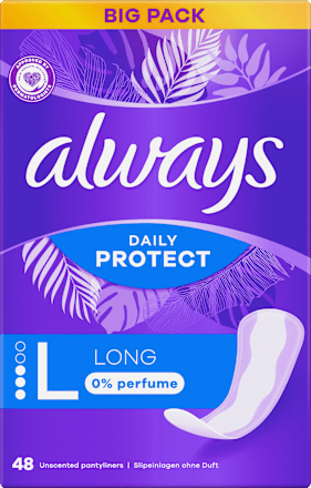 Slipeinlagen Daily Protect Long ohne Duft Big Pack always