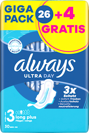 Binden Ultra Day 3 Long Plus Giga Pack always