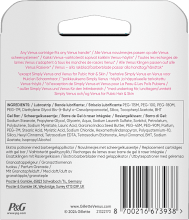 Rasierklingen, Comfortglide Tropical  Gillette Venus