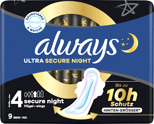 Ultra Secure Night Binden mit Flügeln always