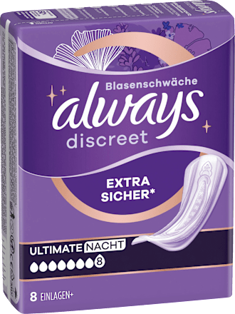 discreet Einlagen Inkontinenz Ultimate Nacht  always
