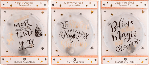 Handwärmer "Winter-Wonderland", schwarz/weiß/gold Dekorieren & Einrichten