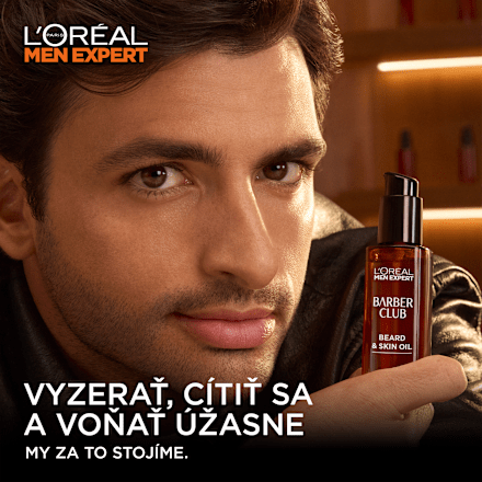 Olej na tvár a dlhé fúzy Barber Club L'ORÉAL PARiS MEN EXPERT