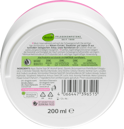 Telové maslo s bio slezom Mama alverde NATURKOSMETIK