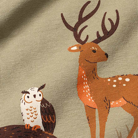 Langarmshirt Pro Climate mit Waldtier-Motiv, braun, Gr. 122 ALANA