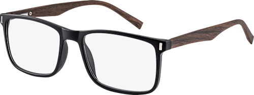 Fertig-Lesebrille mattschwarz/braun +2,50 Visiomax