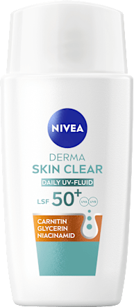 Sonnenfluid Gesicht Derma Skin Clear Daily UV Fluid LSF 50+ NIVEA