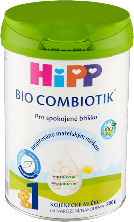 BIO počáteční mléčná kojenecká výživa 1 Combiotik 0m+ HiPP