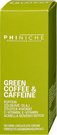 ANTI FATIGUE Coffee Espresso ébresztő szemkörnyékápoló növényi botox kivonattal, koffeinnel és zöld kávéolajjal karikás, puffadt szemekre PHI
