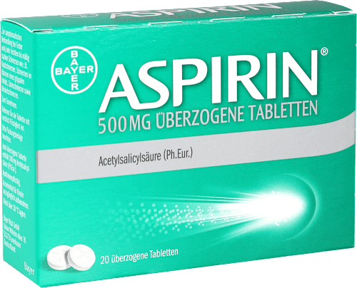 ASPIRIN 500 mg überzogene Tabletten Acetylsalicylsäure ASPIRIN