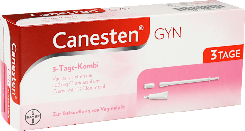 Canesten GYN 3-Tage-Kombi Vaginaltabletten 200mg Clotrimazol und Creme mit 1% Clotrimazol  Canesten