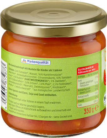 Mâncare de legume cu paste dmBio