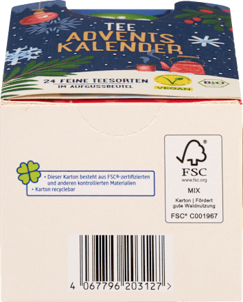 Adventski kalendar 2025. – čajevi, 24 vrste dmBio