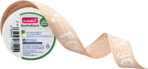 Geschenkband Leinen Schrift Profissimo