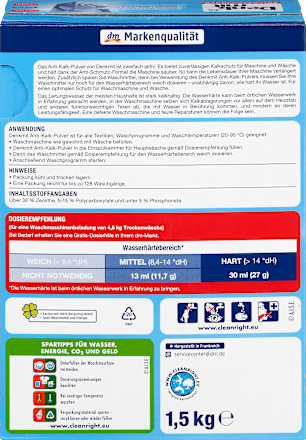 Entkalker Pulver für Waschmaschinen Denkmit