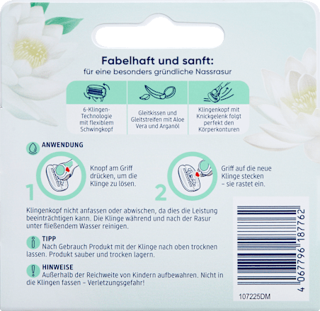 Női borotvabetét Fabulous 6 pengés Balea