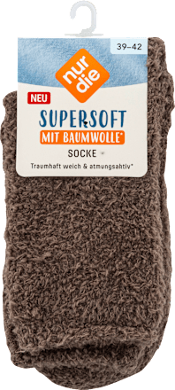 Socken supersoft taupe, Gr. 39 - 42 (1 Paar) nur die