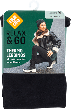 Relax & Go Thermo Leggings schwarz, Gr. 40/42 nur die
