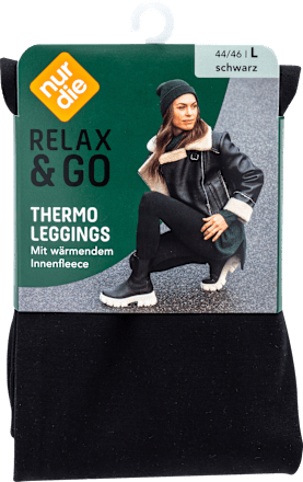 Relax & Go Thermo Leggings schwarz, Gr. 44/46 nur die