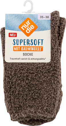 Socken supersoft taupe, Gr. 35 - 38 (1 Paar) nur die