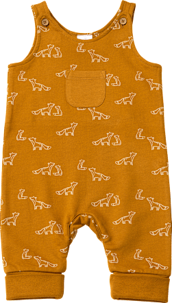 Latzhose mit Fuchs-Muster, braun, Gr. 68 ALANA