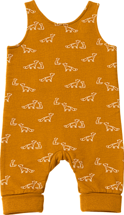 Latzhose mit Fuchs-Muster, braun, Gr. 68 ALANA