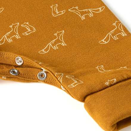 Latzhose mit Fuchs-Muster, braun, Gr. 62 ALANA